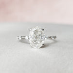 Load image into Gallery viewer, Elegant Distance Pave Moissanite Ring