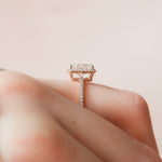 Load image into Gallery viewer, Moissanite 3 CT Radiant Cut  Diamond Art Deco Gothic Engagement Ring Mapple Gems