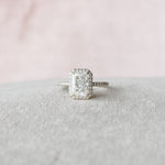 Load image into Gallery viewer, Moissanite 3 CT Radiant Cut  Diamond Art Deco Gothic Engagement Ring Mapple Gems