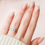 Load image into Gallery viewer, Handmade Round Cut Engagement and Wedding Band