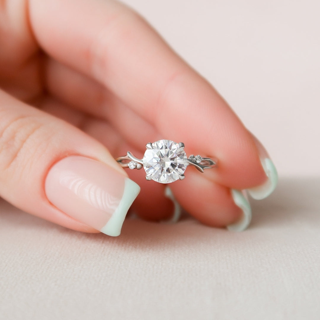 Classic Round Cut Moissanite Statement Jewelry