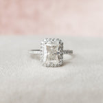 Load image into Gallery viewer, Moissanite 4.50 CT Radiant Cut Diamond Art Deco Victorian Enagagement Ring Mapple Gems