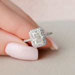 Load image into Gallery viewer, Moissanite 4.50 CT Radiant Cut Diamond Art Deco Victorian Enagagement Ring Mapple Gems