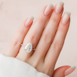 Load image into Gallery viewer, Sparkling Pear Cut Moissanite Bridal Jewelry