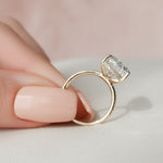 Load image into Gallery viewer, Modern Pave Setting Hidden Halo Ring