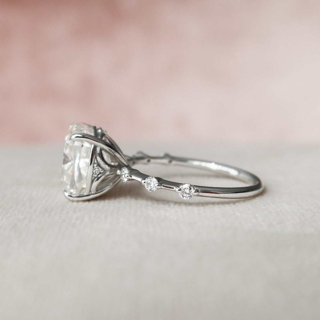 Elegant Anniversary Cushion Ring