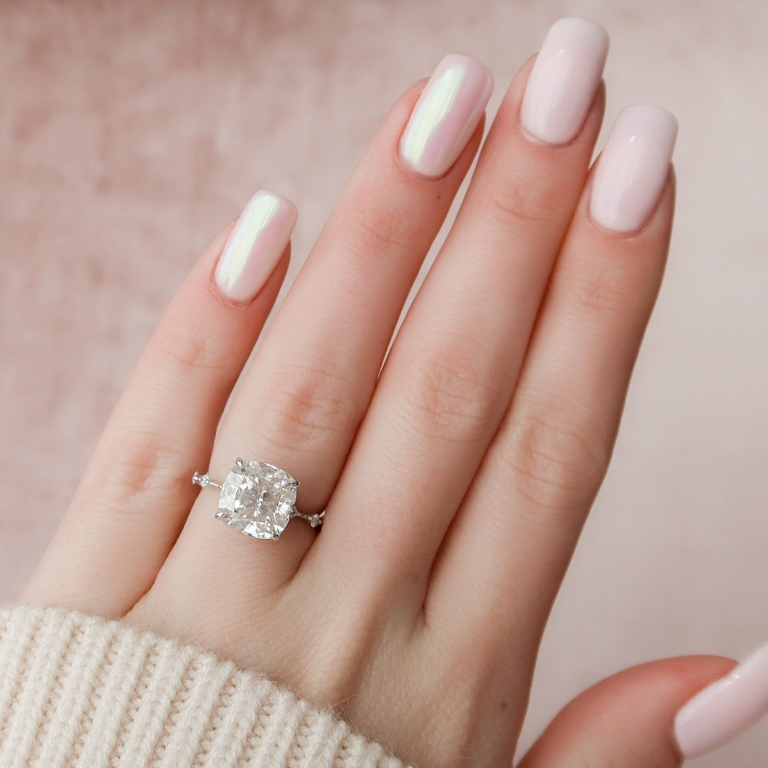 VVS Clarity Cushion Moissanite Ring
