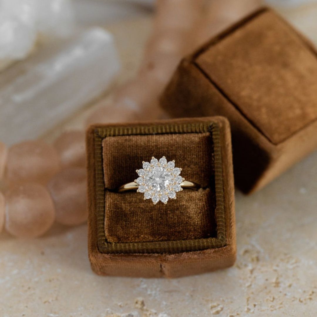 Unique 14K Solid Gold Anniversary Ring