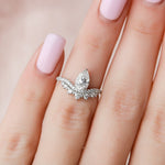 Load image into Gallery viewer, Big Teardrop Moissanite Anniversary Ring