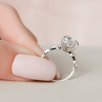 Load image into Gallery viewer, Solitaire Ring with Accent Stones