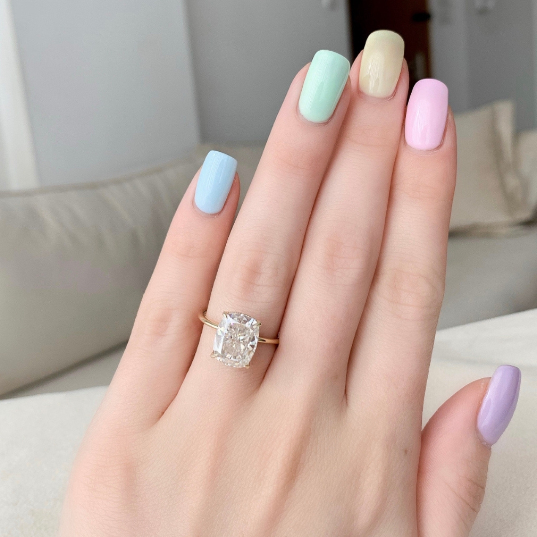 Handmade Moissanite Anniversary Ring