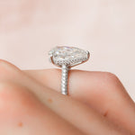 Load image into Gallery viewer, Hidden Halo Pear Cut Moissanite Bridal Ring