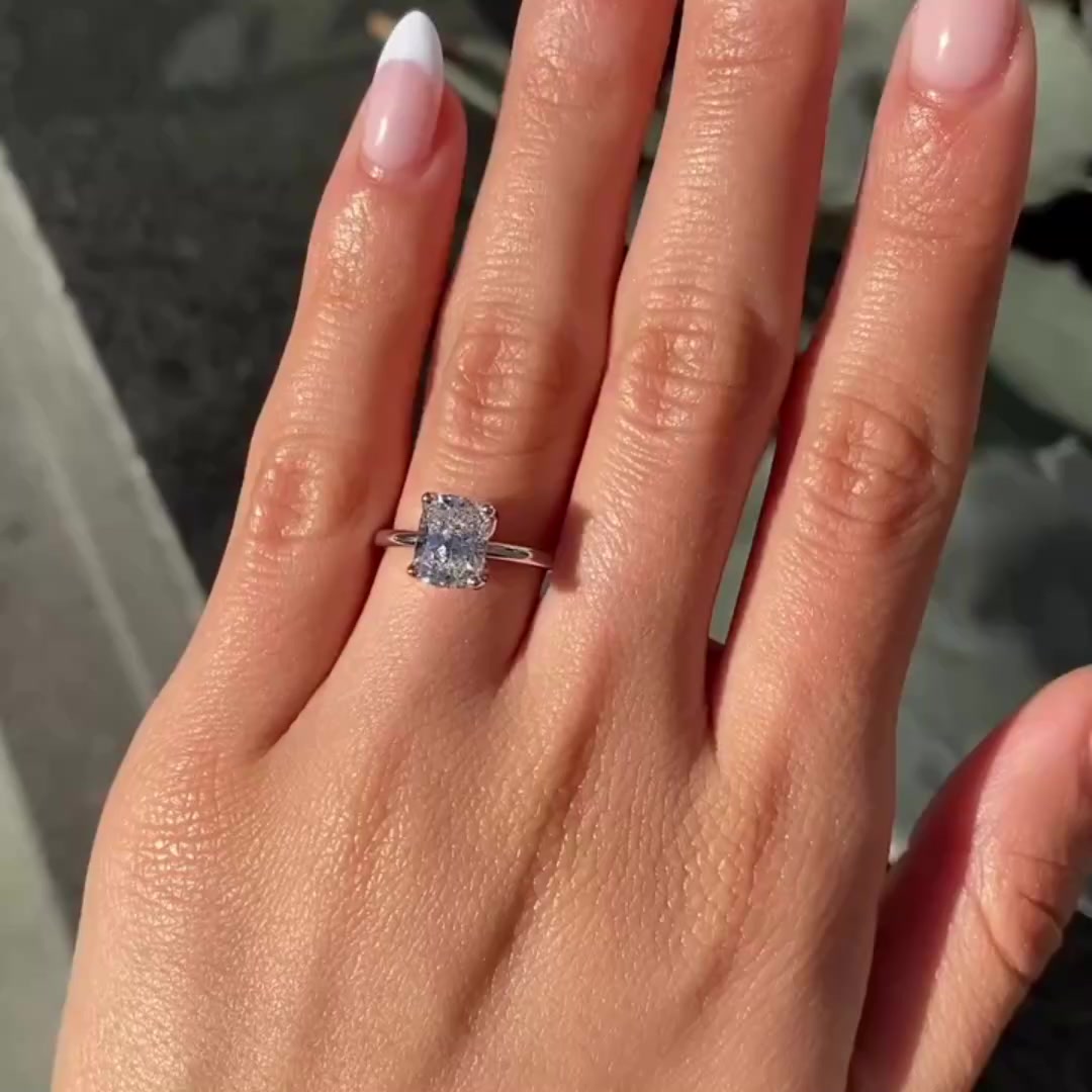 Classic Cushion Moissanite Bridal Ring