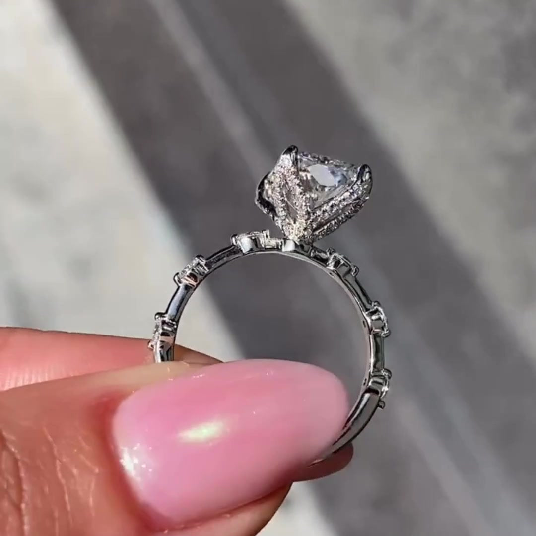 Custom Radiant Cut Moissanite Jewelry