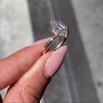 Load image into Gallery viewer, Modern Hexagon Cut Engagement Ring