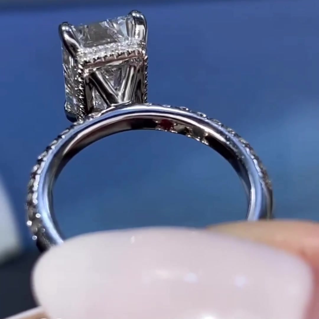 Elegant Hidden Halo Bridal Jewelry