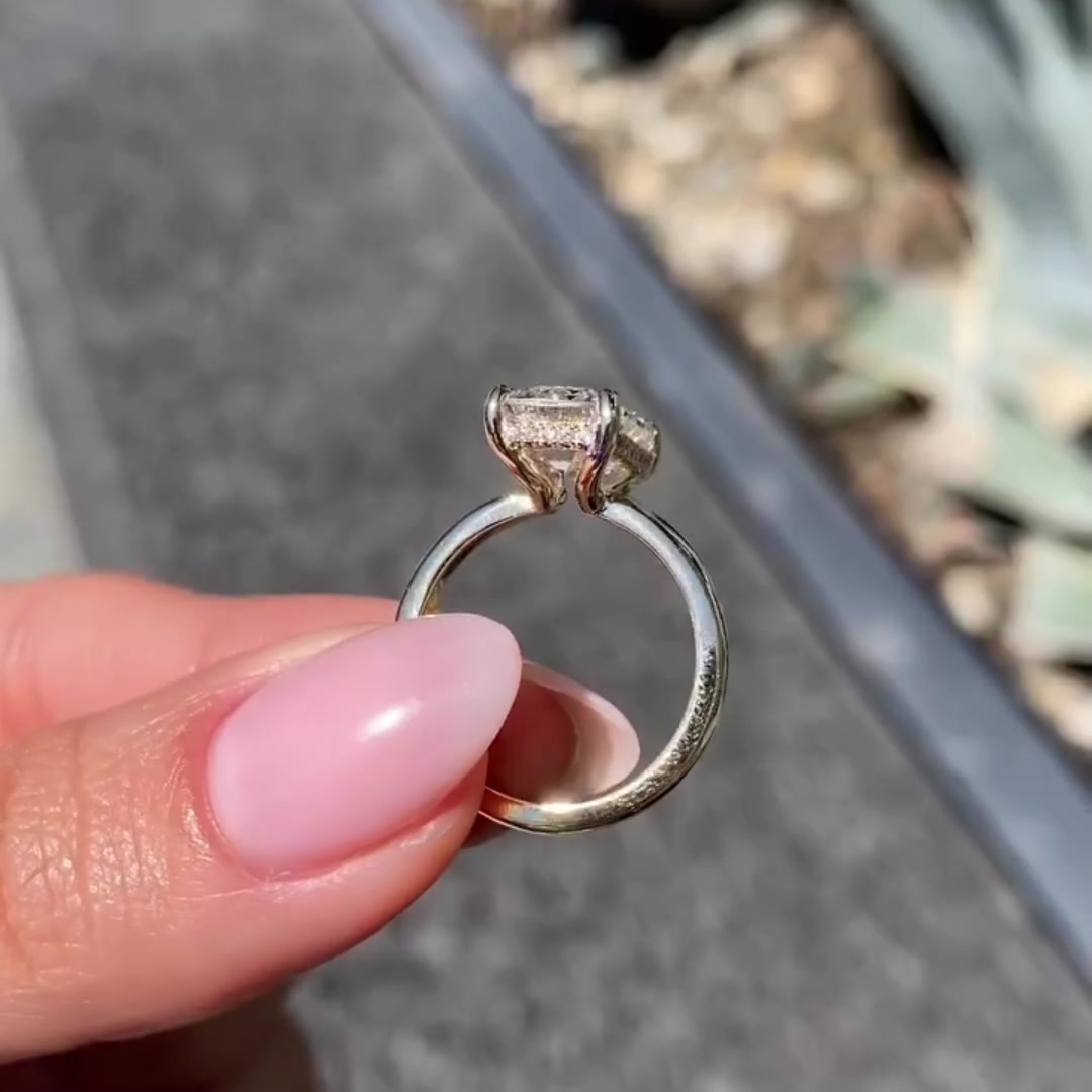 Modern Moissanite Anniversary Ring