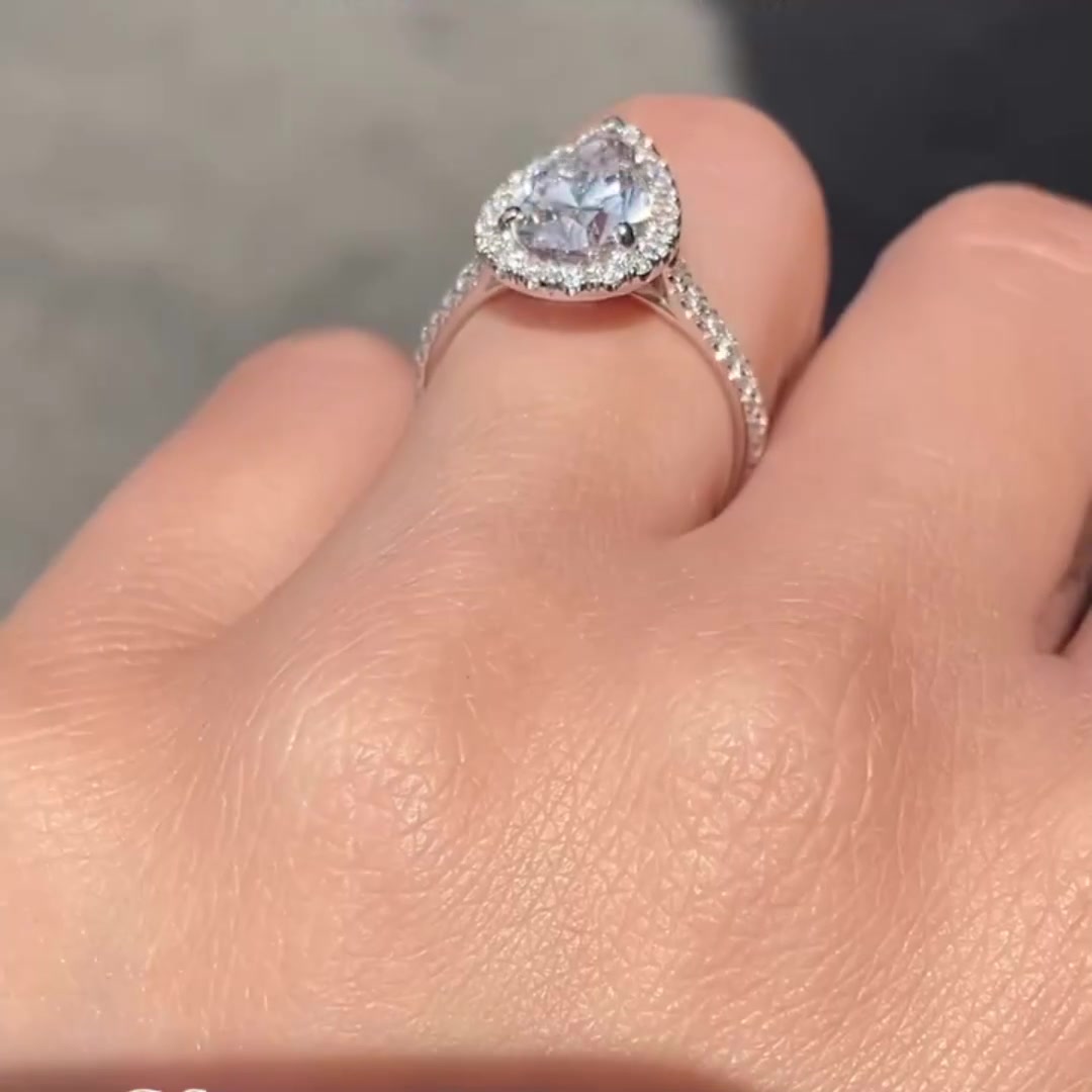 Sparkling Pear Moissanite Bridal Ring