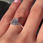 Load image into Gallery viewer, Unique Emerald Cut Bridal Jewelry