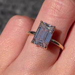 Load image into Gallery viewer,  Emerald Cut Moissanite Engagement Ring