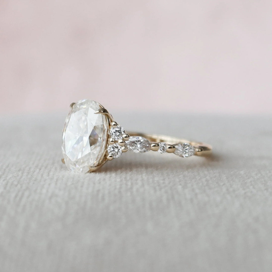 Vintage Inspired Hidden Halo Wedding Ring
