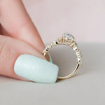 Load image into Gallery viewer, Oval Moissanite Cluster Bridal Jewelry