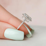 Load image into Gallery viewer, 14K Gold Oval Halo Bridal Ring