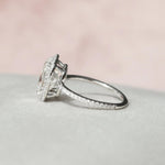 Load image into Gallery viewer, Solid Gold Oval Halo Wedding Ring