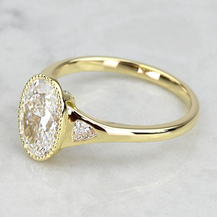 2.00 CT Oval Cut Lab Grown Diamond Engagement Ring Mapple Gems