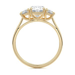Load image into Gallery viewer, 2.50 CT Oval Cut Lab Grown Diamond Three Stone Engagement Ring Mapple Gems