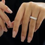 Load image into Gallery viewer, 1.25 CT Oval Cut Lab Grown Diamond Wedding Band For Her Mapple Gems