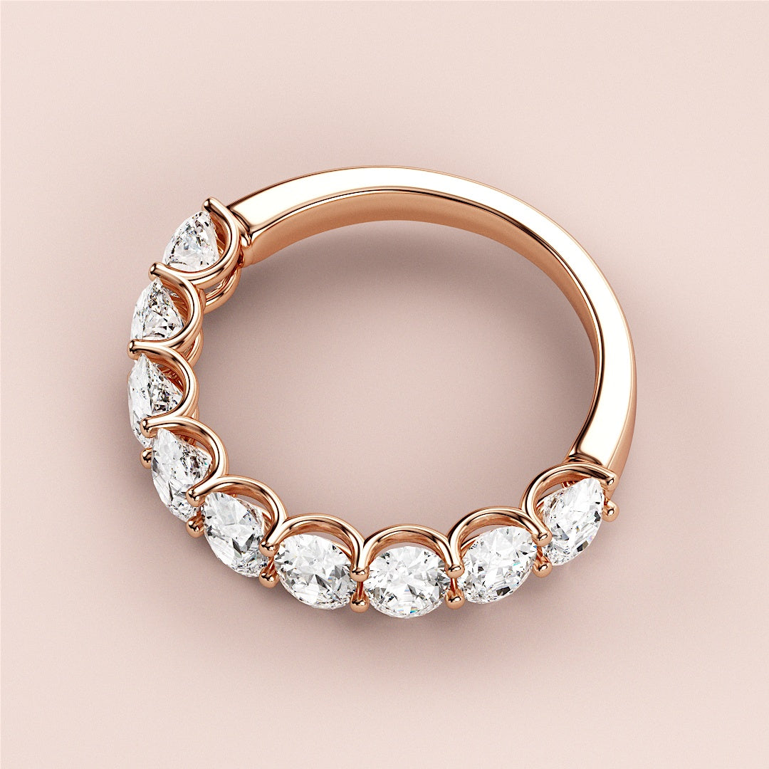 1.00 TCW Oval Cut Lab Grown Diamond Wedding Band Gift For Her Mapple Gems