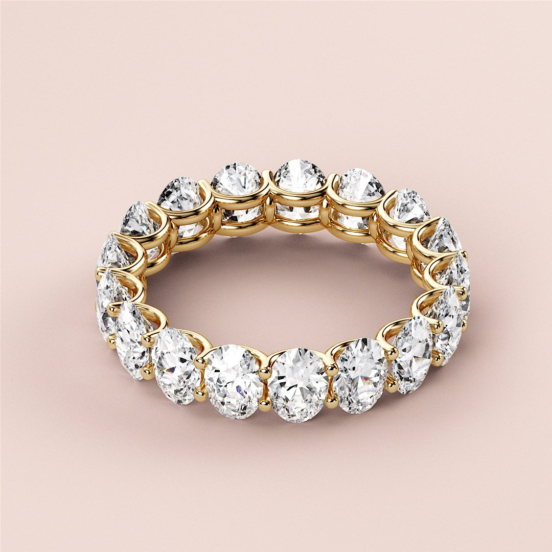 2.50 TCW Oval Cut Lab Grown Diamond Wedding Band Gift For Her Mapple Gems
