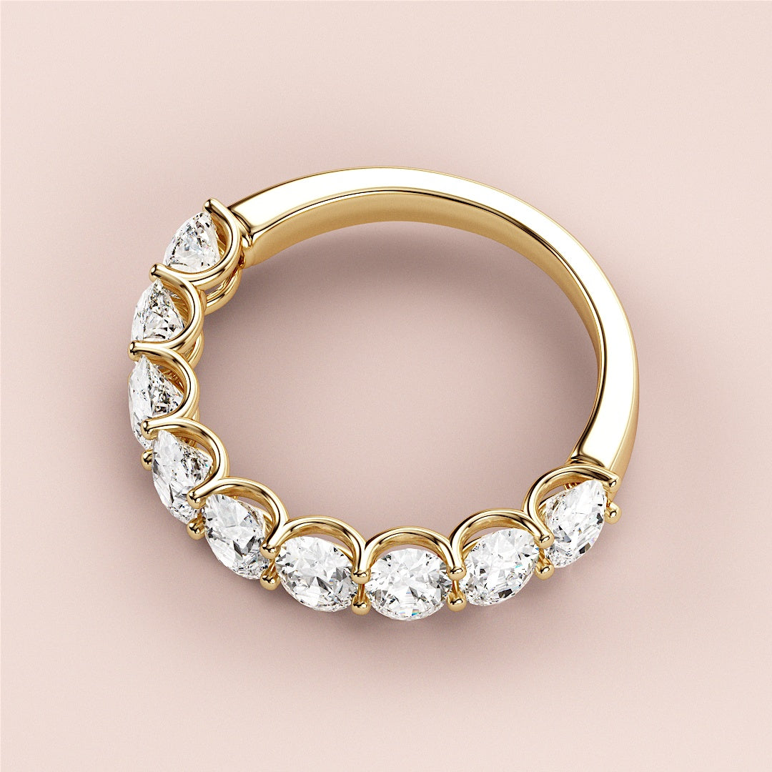 1.00 TCW Oval Cut Lab Grown Diamond Wedding Band Gift For Her Mapple Gems