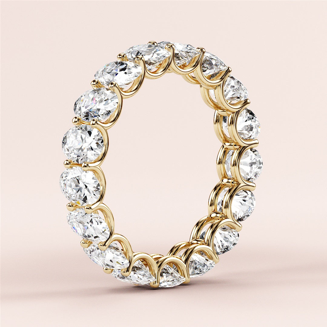 2.50 TCW Oval Cut Lab Grown Diamond Wedding Band Gift For Her Mapple Gems