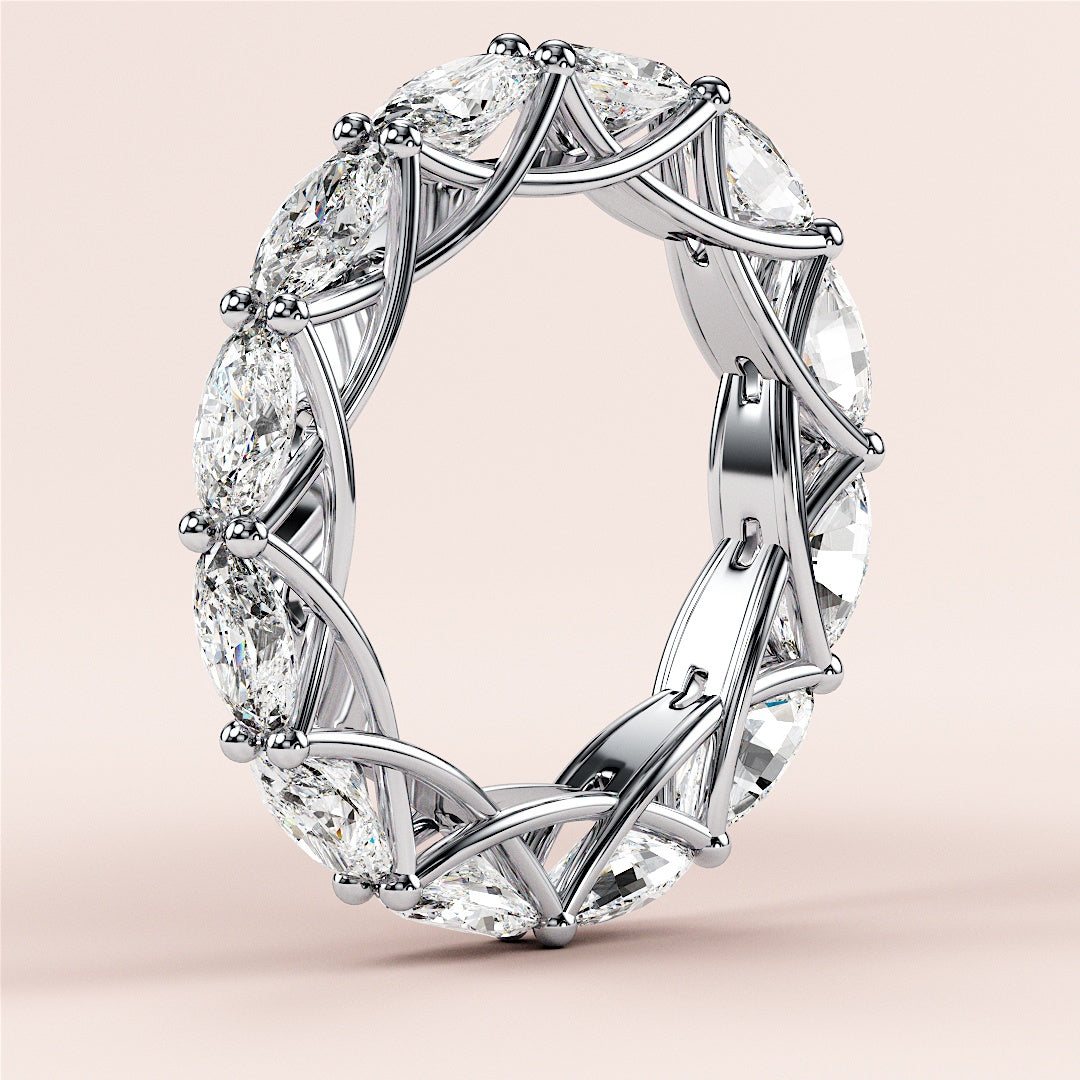 1.50 TCW Oval Cut Lab Grown Diamond Wedding Band Gift For Her Mapple Gems