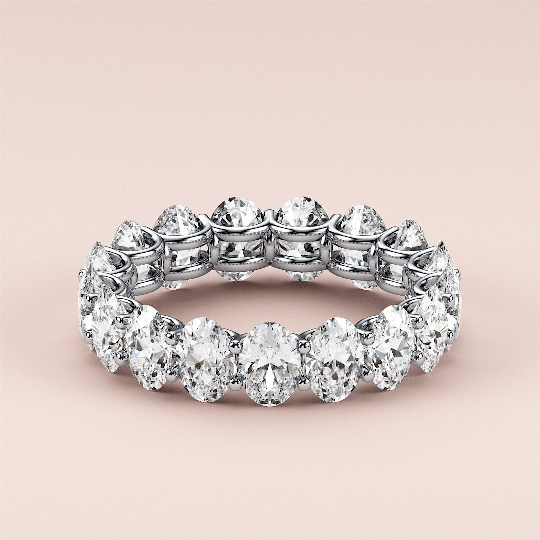 2.50 TCW Oval Cut Lab Grown Diamond Wedding Band Gift For Her Mapple Gems