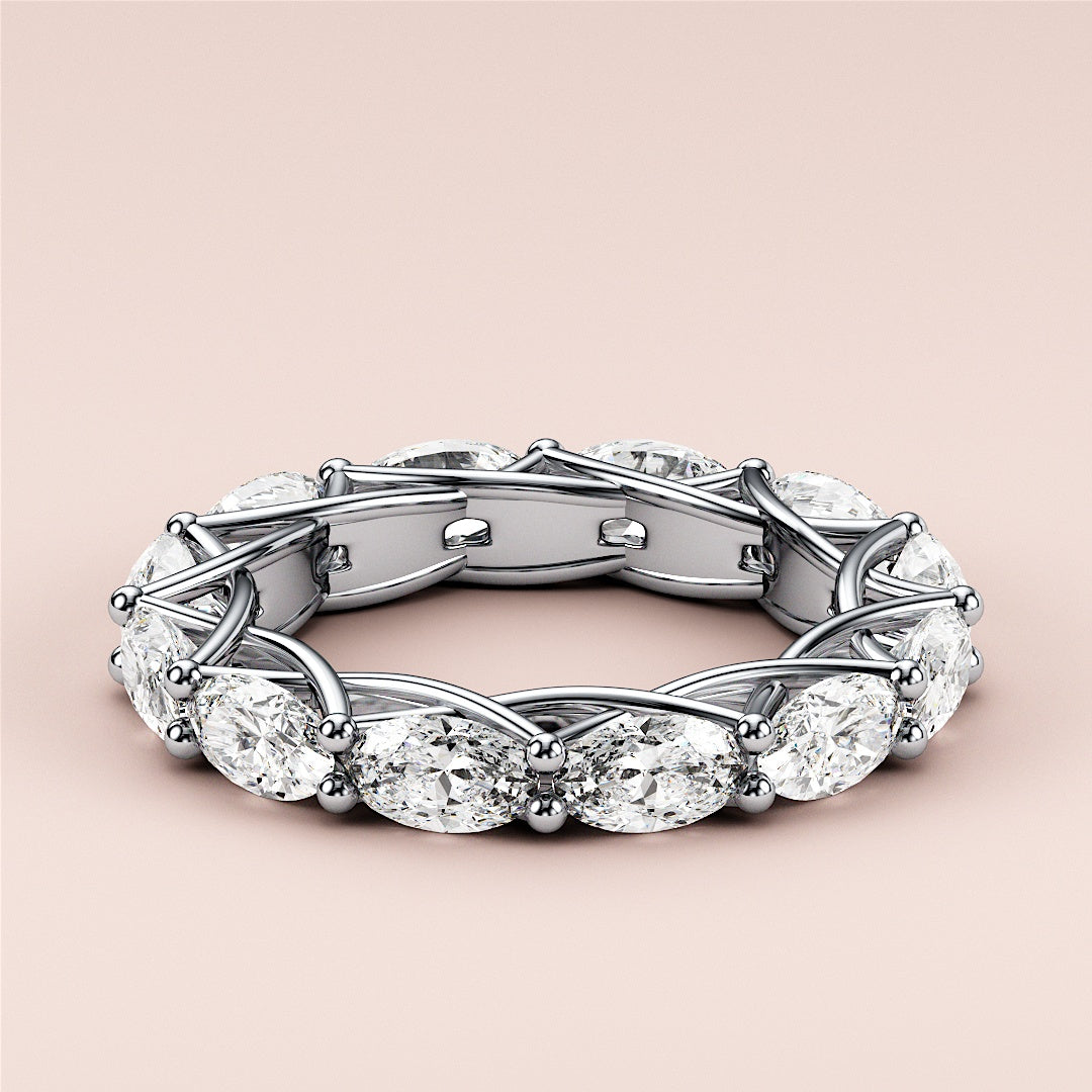 1.50 TCW Oval Cut Lab Grown Diamond Wedding Band Gift For Her Mapple Gems
