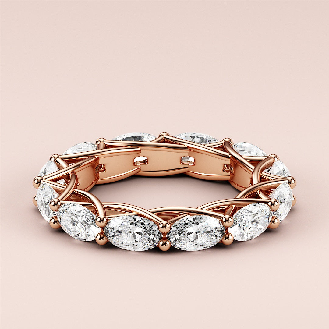 1.50 TCW Oval Cut Lab Grown Diamond Wedding Band Gift For Her Mapple Gems