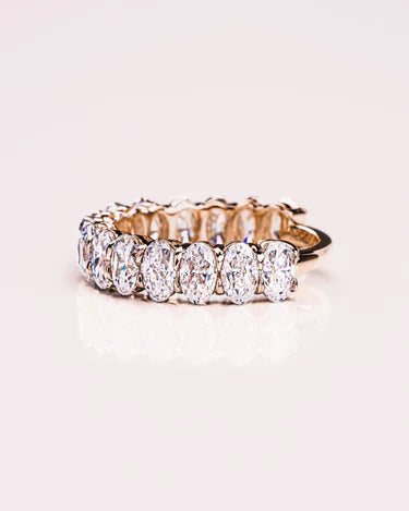 1.50 CT Oval Cut Lab Grown Wedding Band Gift For Her Mapple Gems