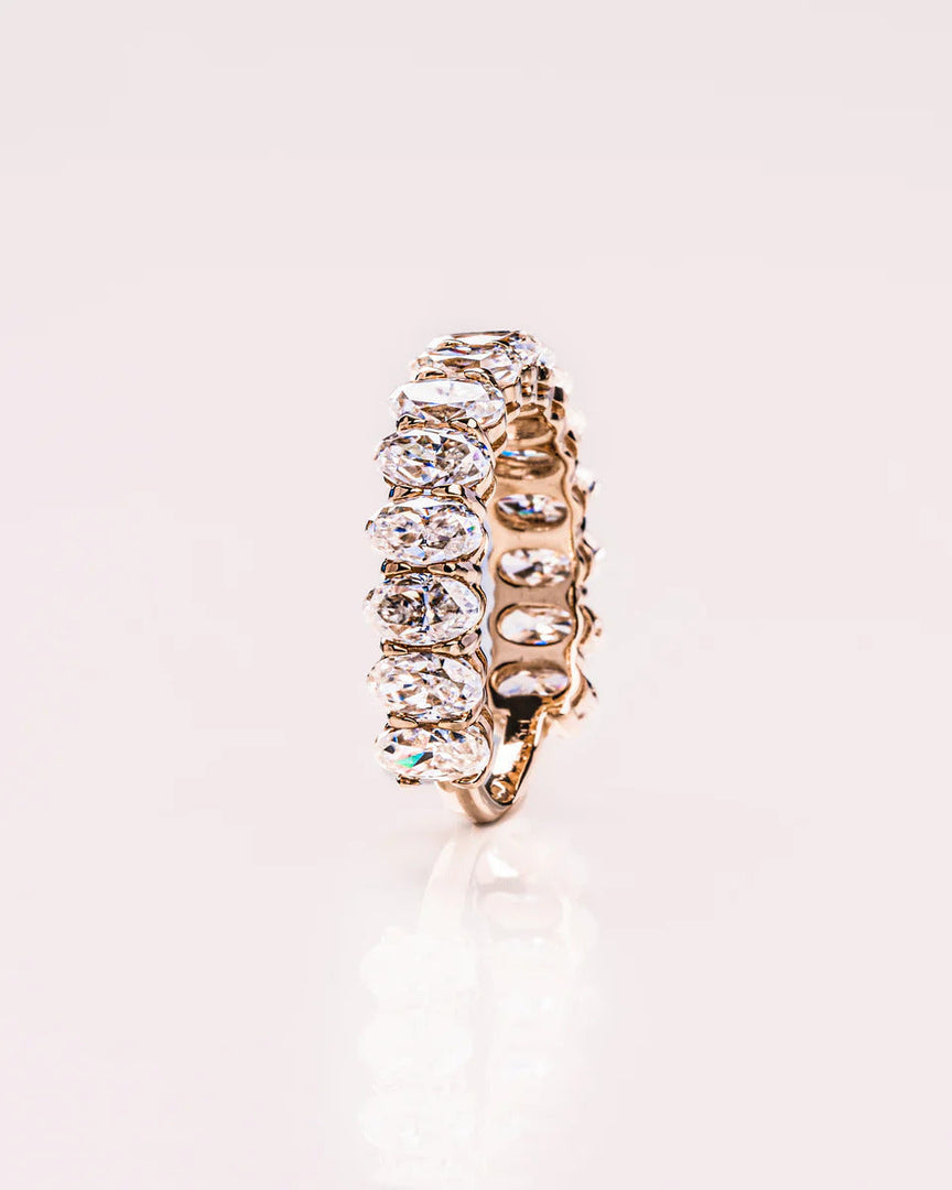 1.50 CT Oval Cut Lab Grown Wedding Band Gift For Her Mapple Gems