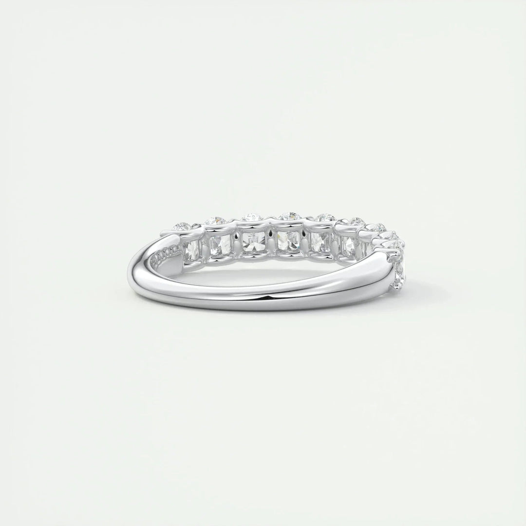 1.50 TCW Oval Cut Moissanite Bridal Wedding Band Mapple Gems