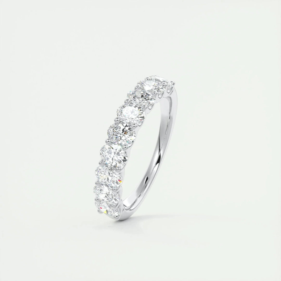 1.50 TCW Oval Cut Moissanite Bridal Wedding Band Mapple Gems