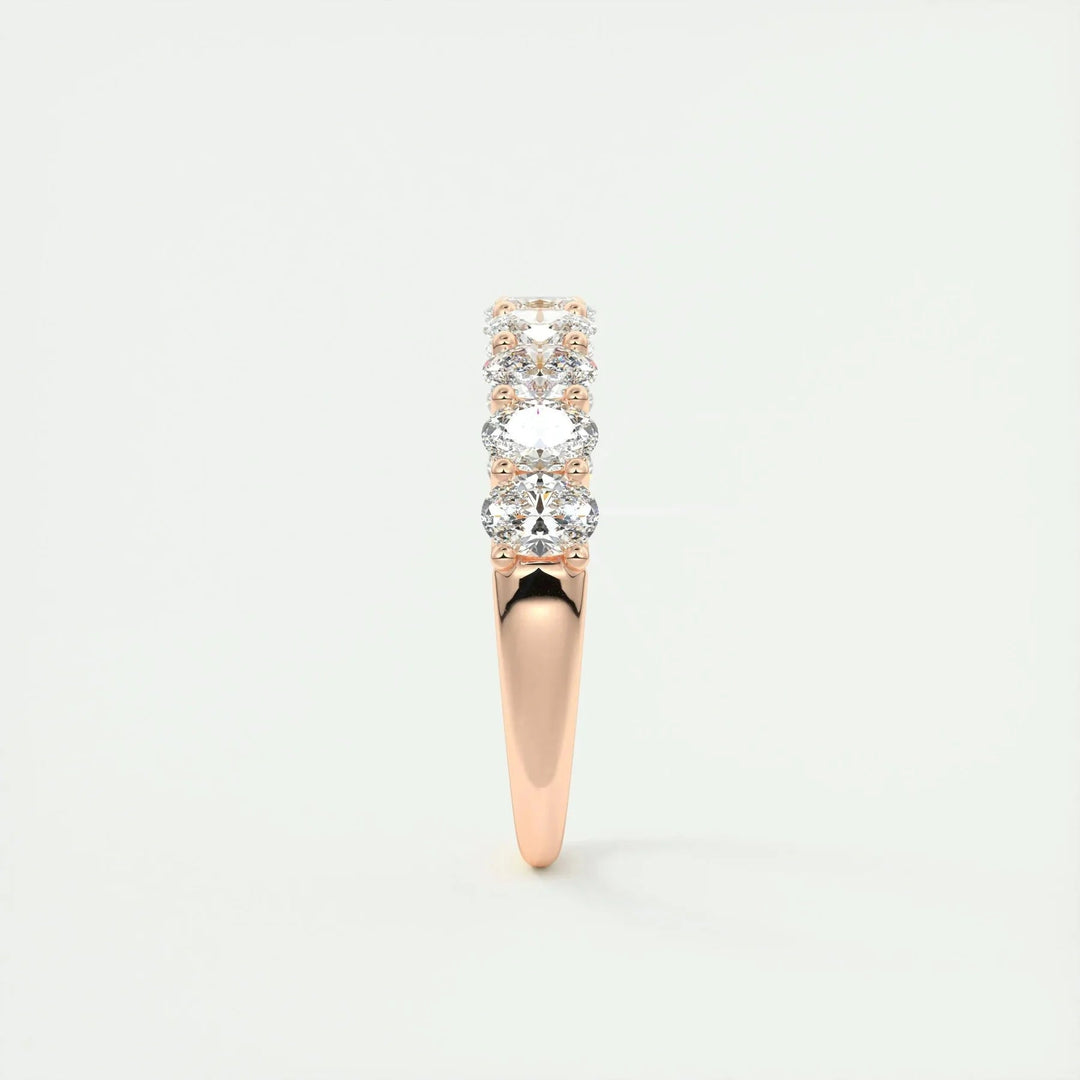 1.50 TCW Oval Cut Moissanite Bridal Wedding Band Mapple Gems