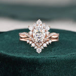 Load image into Gallery viewer, 2 Carat Oval Moissanite Bridal Jewelry Set USA