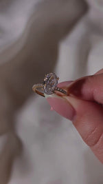 Load image into Gallery viewer, Custom Made Oval Cut Moissanite Ring