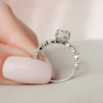 Load image into Gallery viewer, Marquise and Round Side Stone Engagement Ring