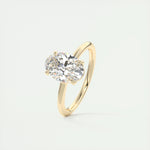 Load image into Gallery viewer, Elegant Oval Solitaire Proposal Ring