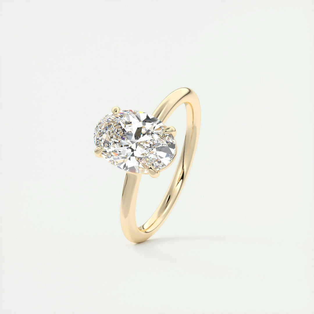 Elegant Oval Solitaire Proposal Ring
