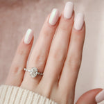 Load image into Gallery viewer, Solid Gold Oval Cluster Engagement Ring